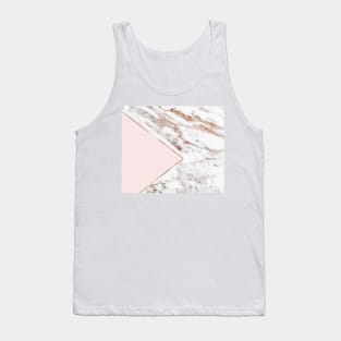 Blush pink geo - rose gold marble Tank Top